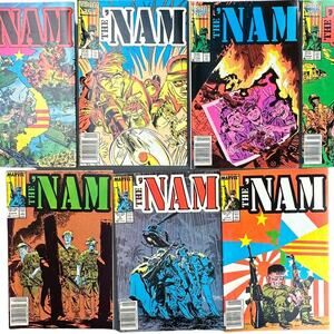 Marvel 'The Nam Comic Book Lot of 7 Jan 1986 - June 1987 Vintage Comic Book Lot